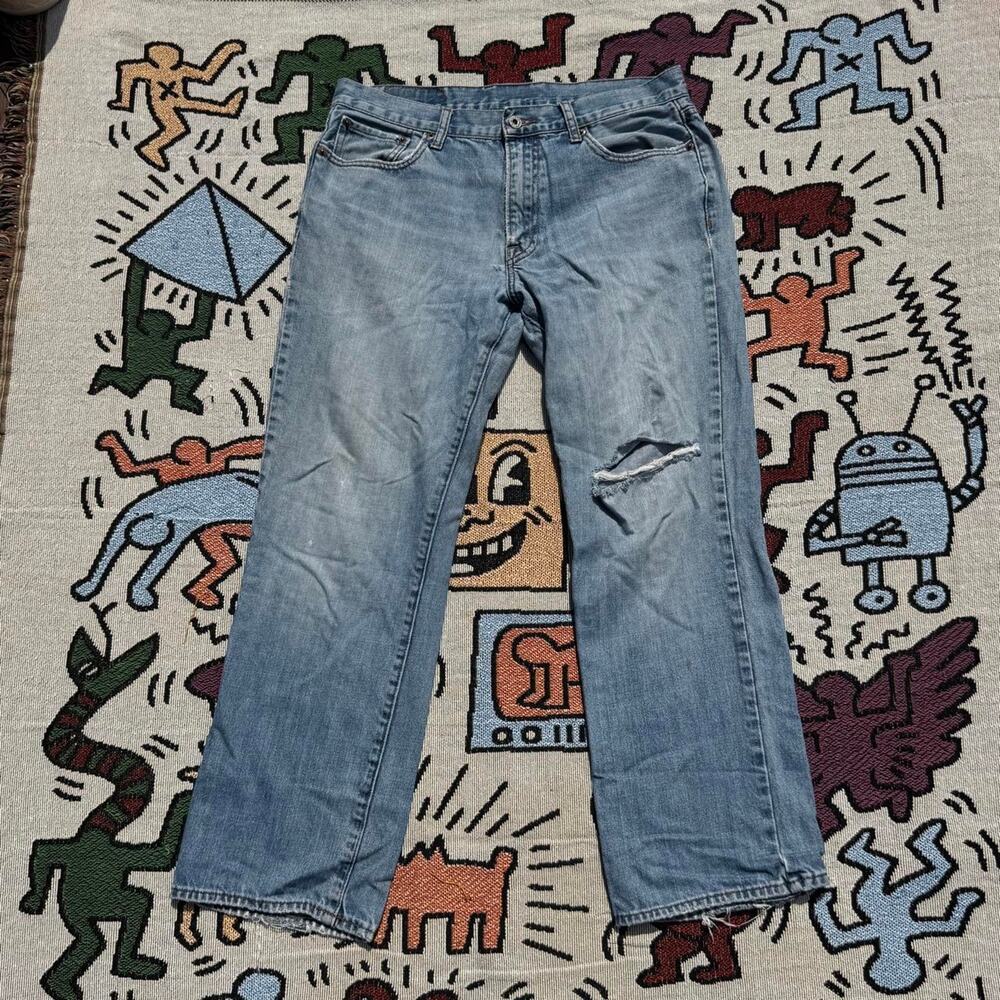 Y2k lucky brand by gene montesano blue denim straight leg size 32
